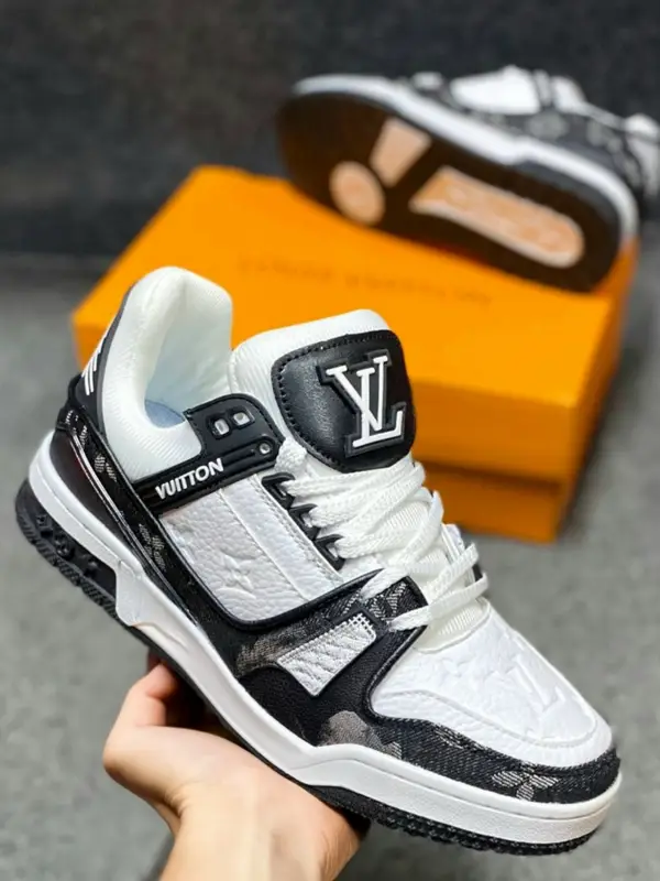 Louis Vuitton LV Trainer - White Black 'Monogram Denim'