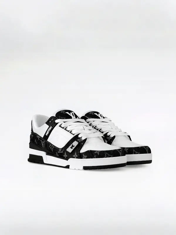 Louis Vuitton LV Trainer - White Black 'Monogram Denim'